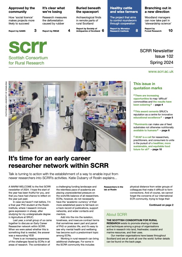 Front cover of SCRR News Issue 102