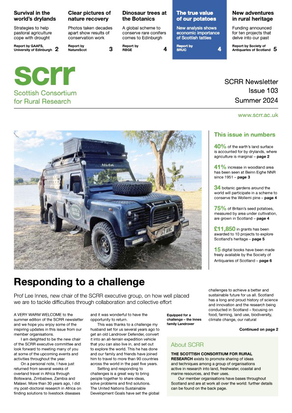 Front cover of SCRR News Issue 103