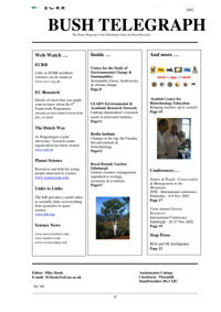 Front cover of Bush Telegraph Issue 44