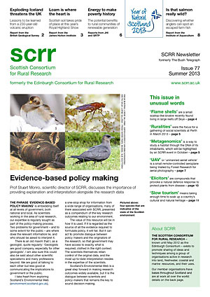 Front cover of SCRR News Issue 77