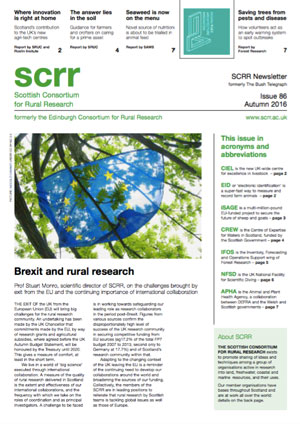 Front cover of SCRR News Issue 86