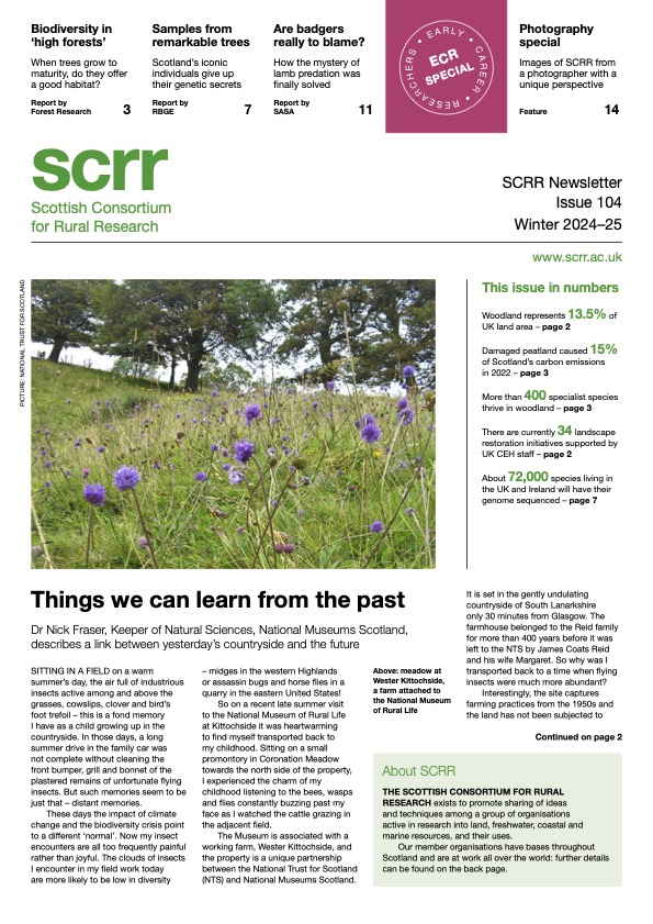 Front cover of SCRR News Issue 104